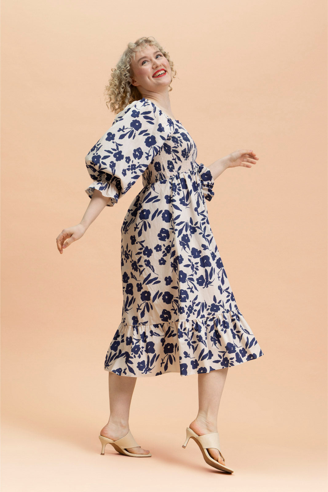 Smock Dress, Windflower Navy