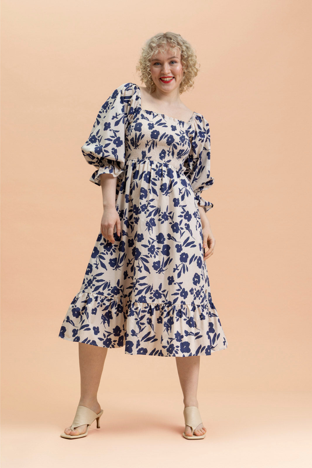 Smock Dress, Windflower Navy