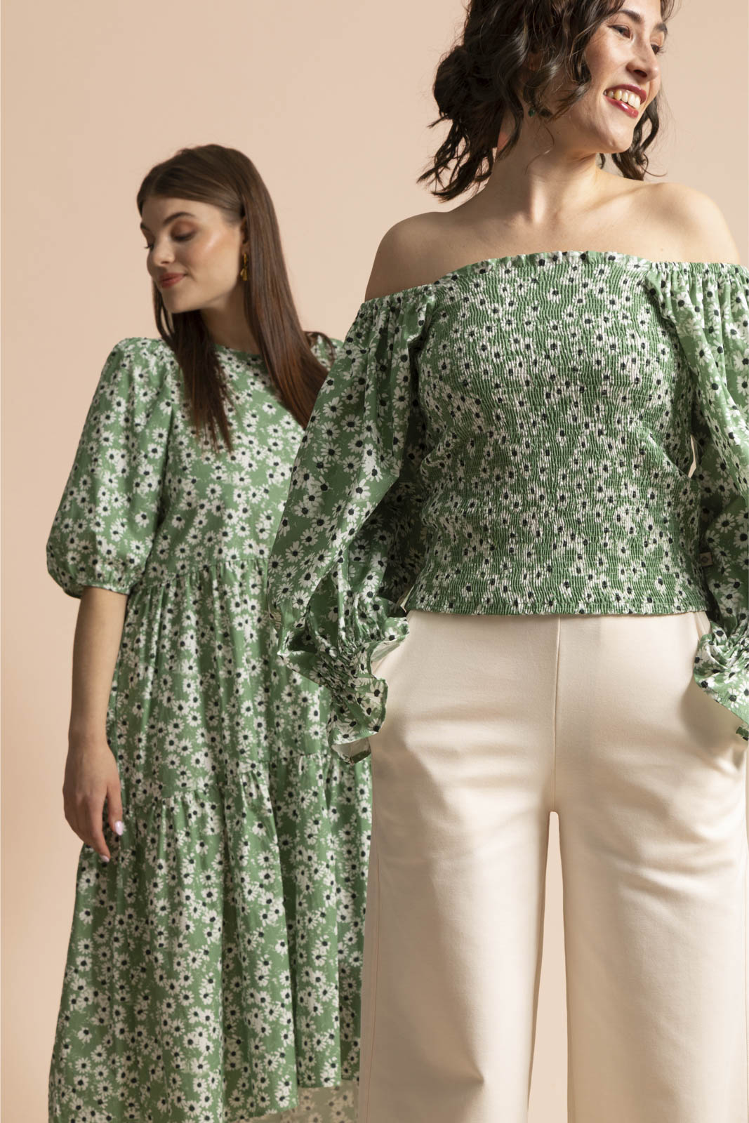 Tiered Midi Dress, Daisy Sage