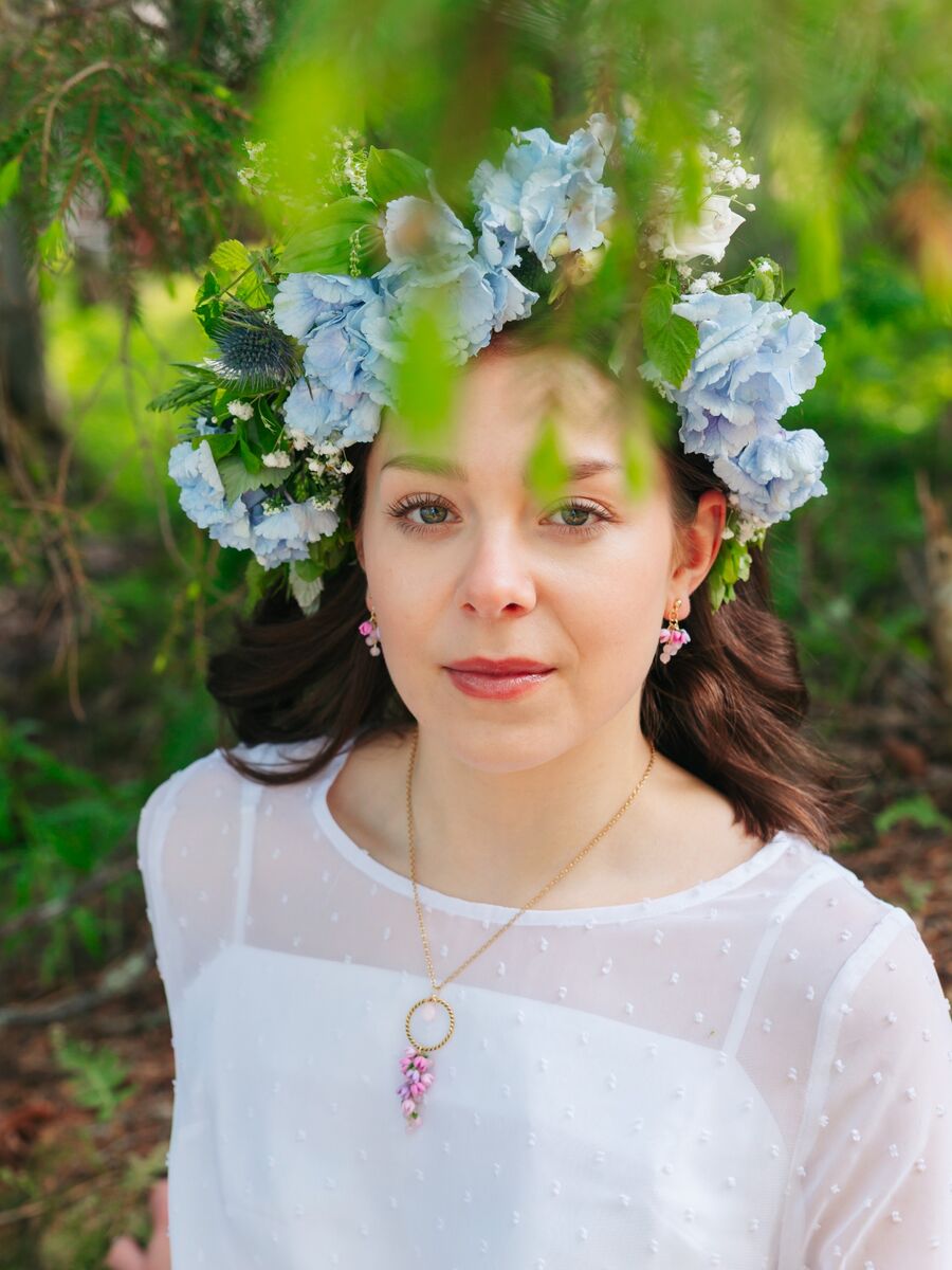 Kanervan kuiskaus -nappikorvakorut