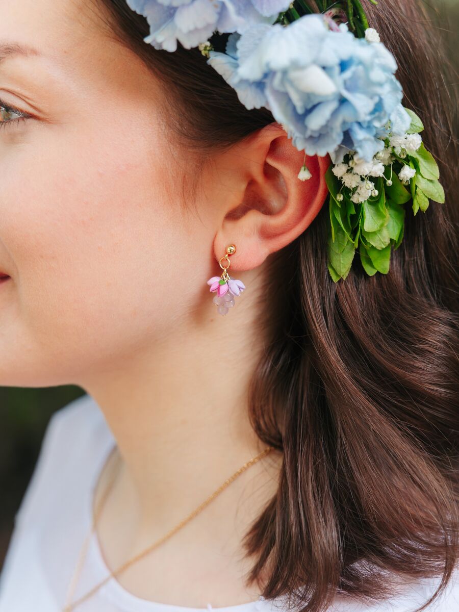 Kanervan kuiskaus -nappikorvakorut