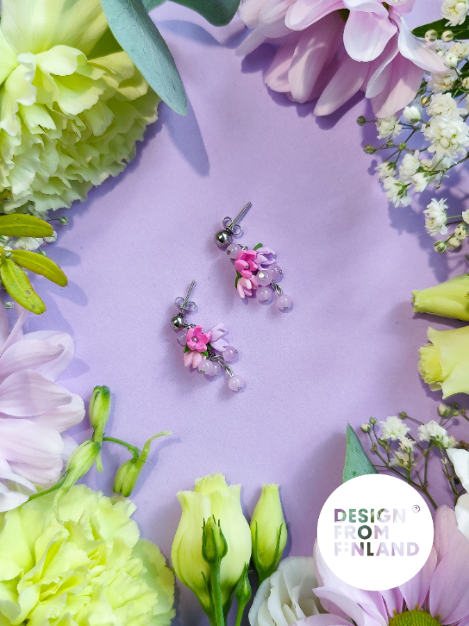 Kanervan kuiskaus -nappikorvakorut