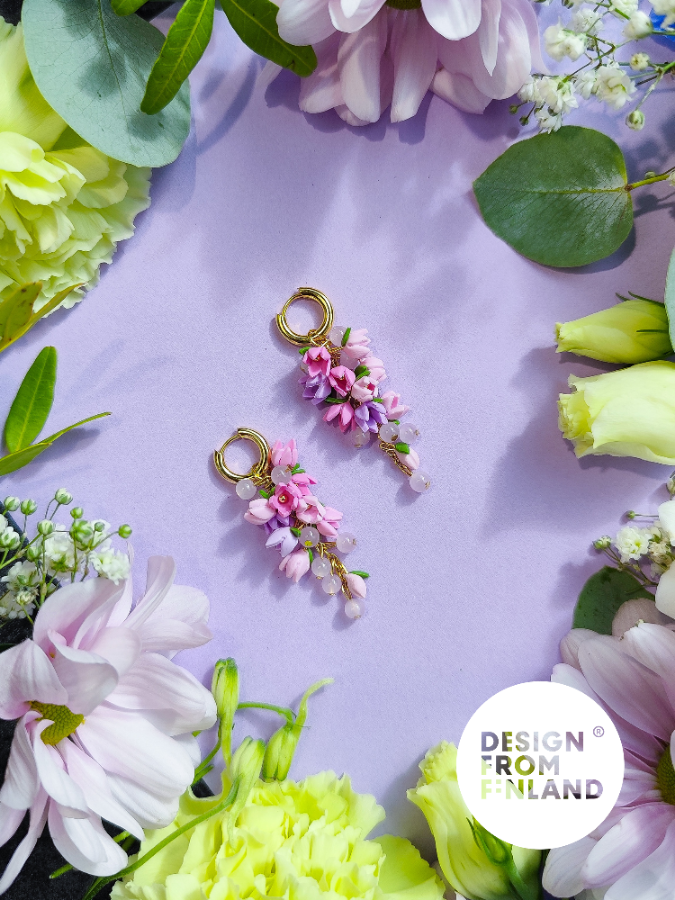 Kanervan kuiskaus -korvakorut - huggie