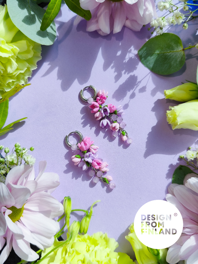 Kanervan kuiskaus -korvakorut - huggie