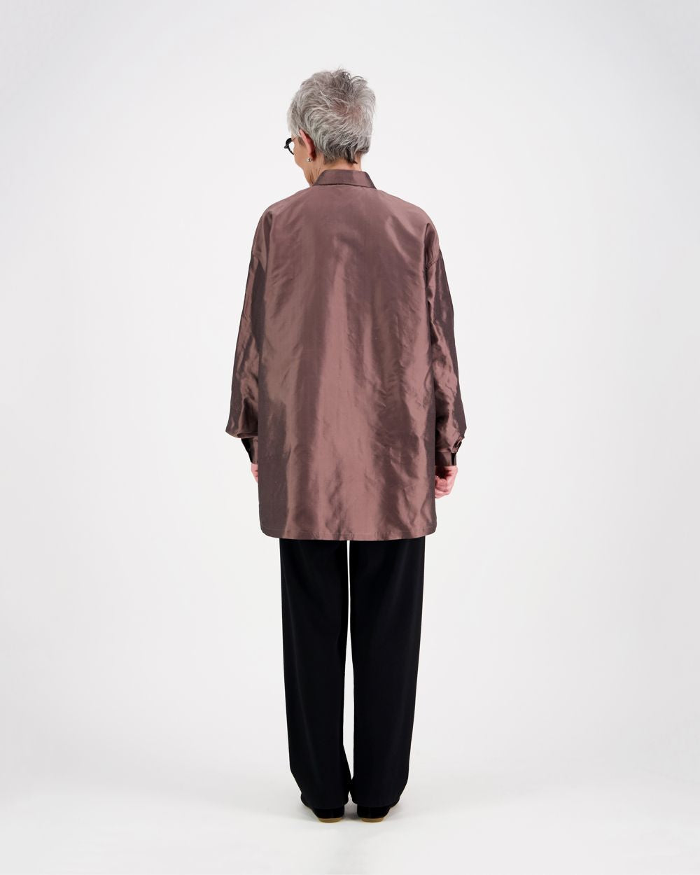 Oversized shirt, Nutria Silk