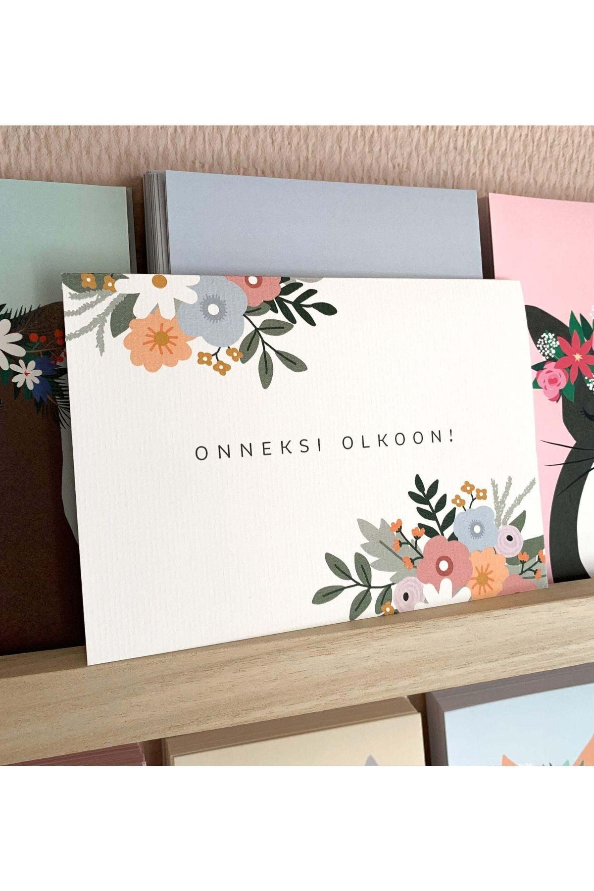 Kukkakimput - kaksiosainen kortti