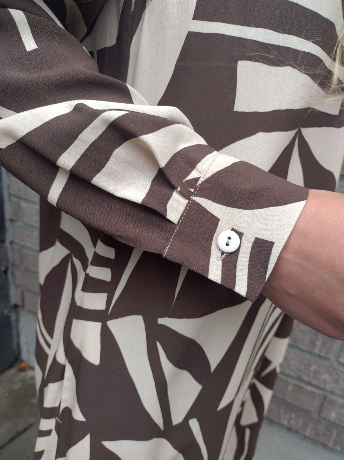 LIA viscose dress, Mocca print