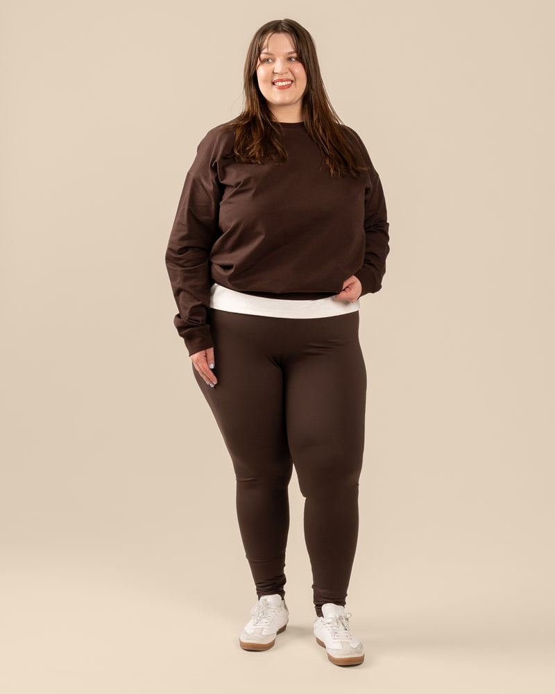 Leggingsit, tummanruskea