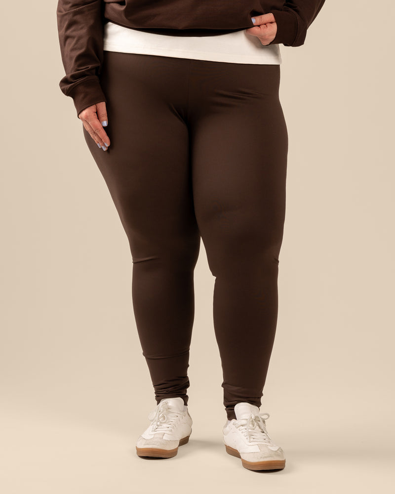 Leggingsit, tummanruskea