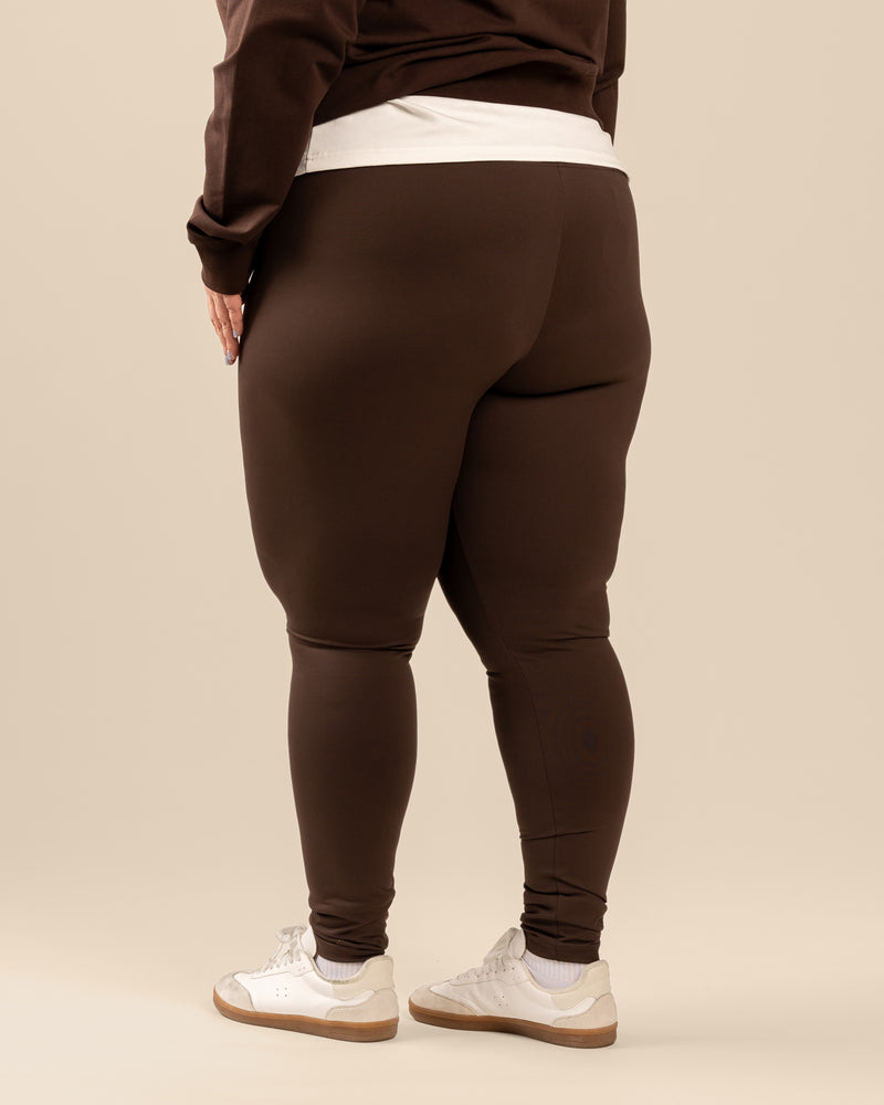 Leggingsit, tummanruskea