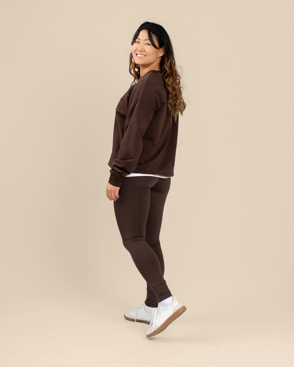 Leggingsit, tummanruskea