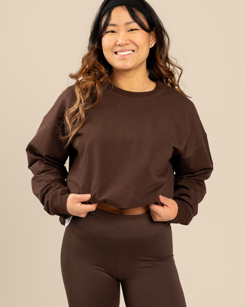 Leggingsit, tummanruskea