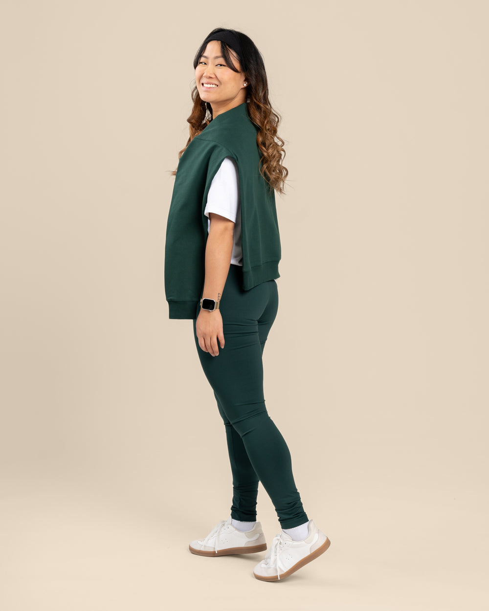 Leggingsit, tummanvihreä