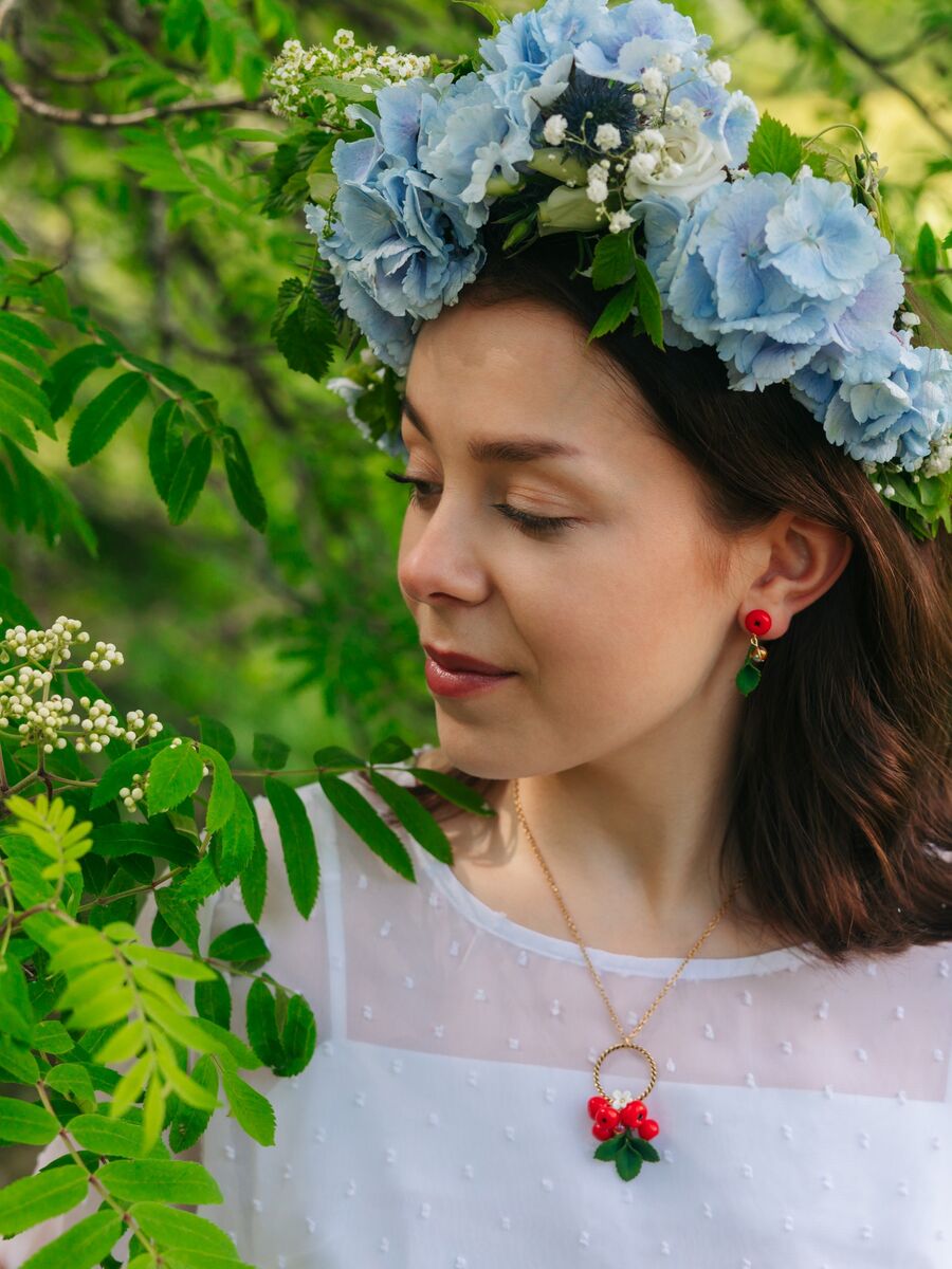 Leiskuva pihlaja -nappikorvakorut