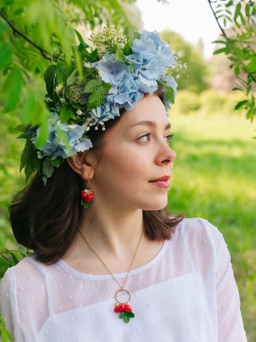 Leiskuva pihlaja -rengaskorvakorut