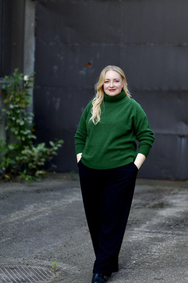 Hohde - villapaita, jungle green