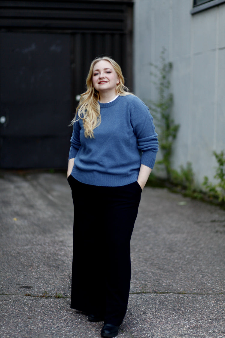 Hali - villapaita, misty blue