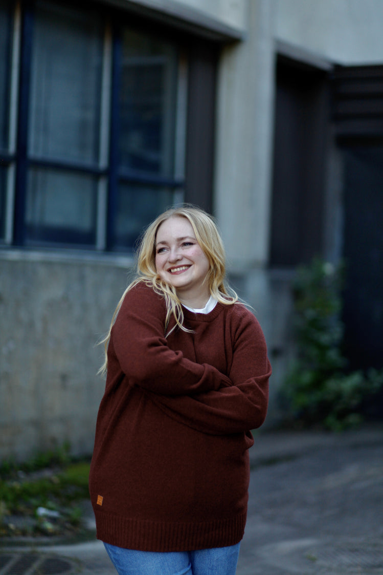 Lempi - villapaita, merlot red