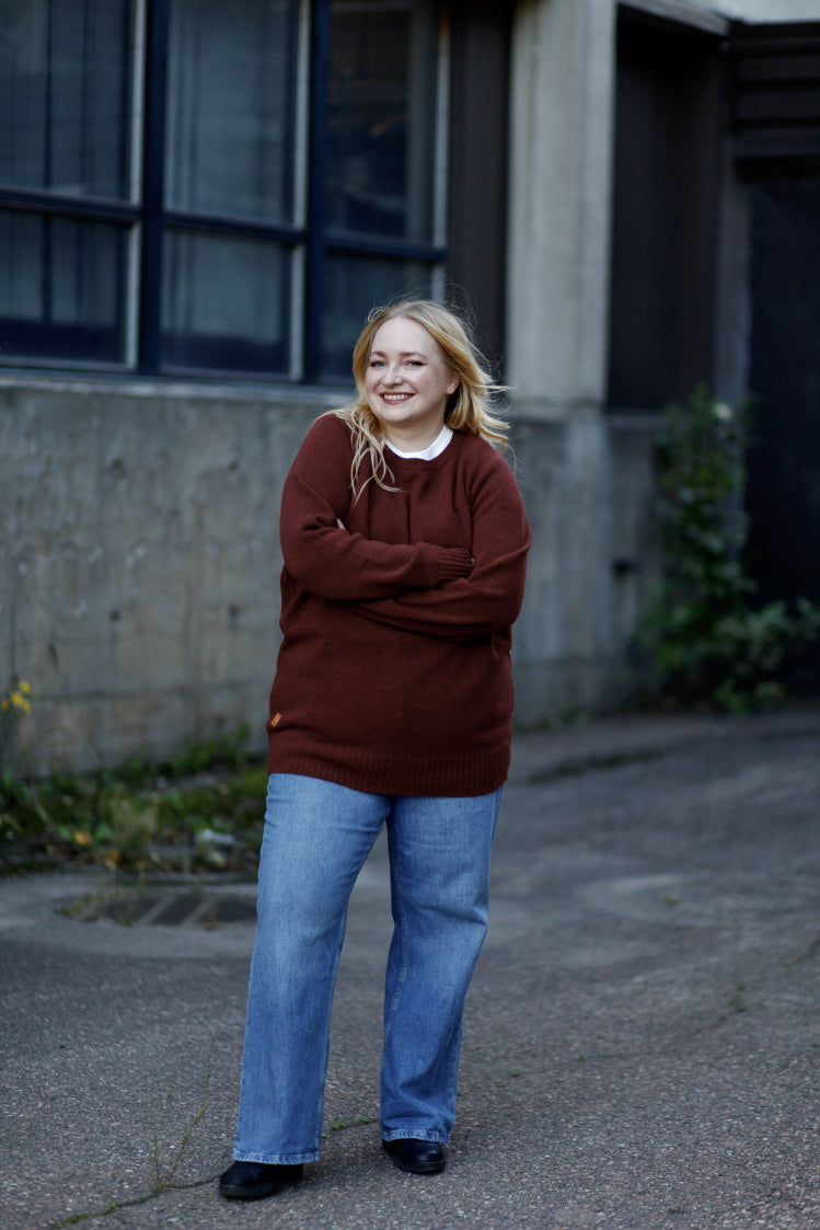 Lempi - villapaita, merlot red