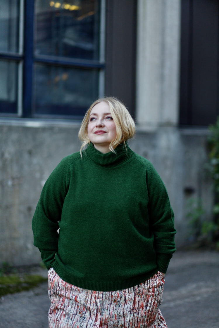 Hohde - villapaita, jungle green