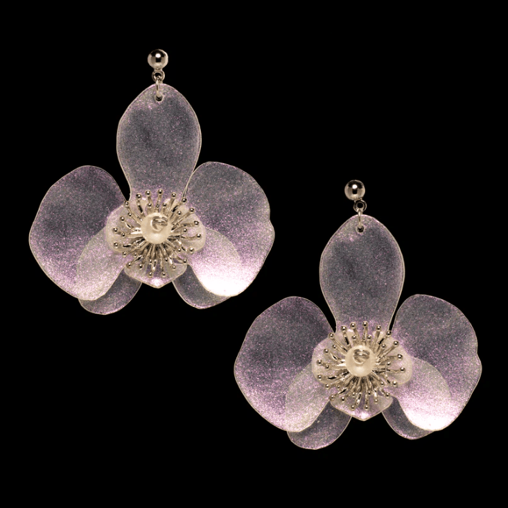 Butterfly Orchid Stud Earrings