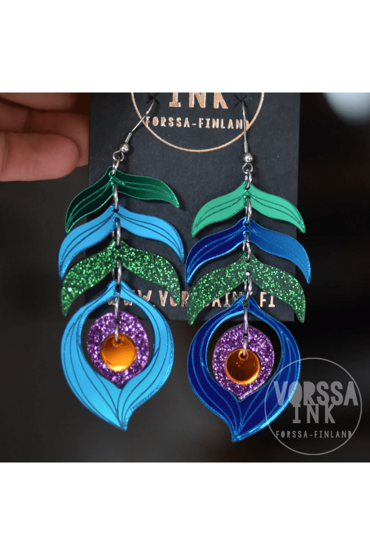 Riikinkukko Korvakorut