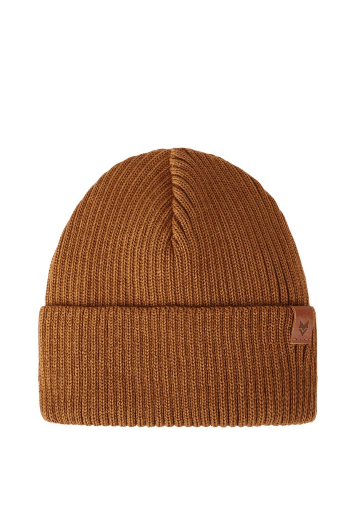 Raven Rib Beanie, Small, Amber Brown