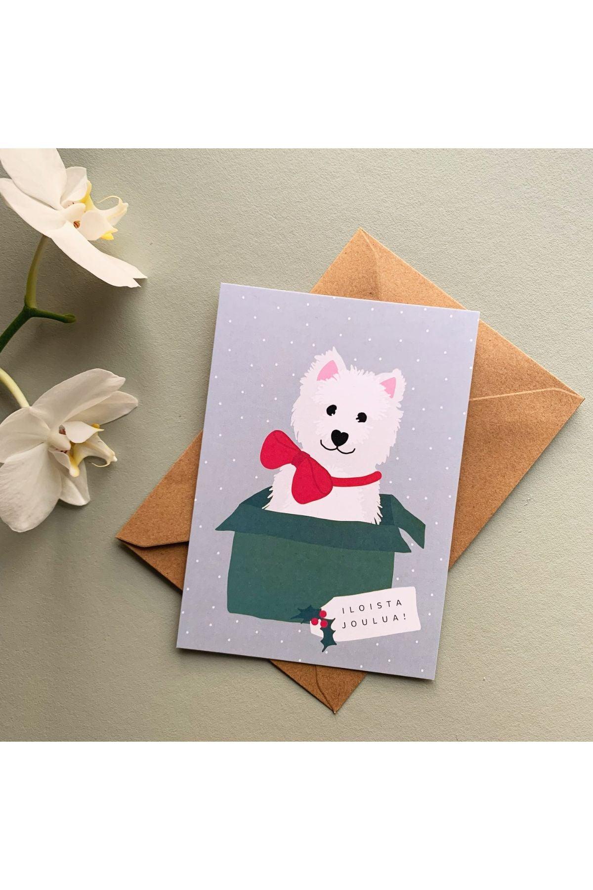 Westie - joulukortti