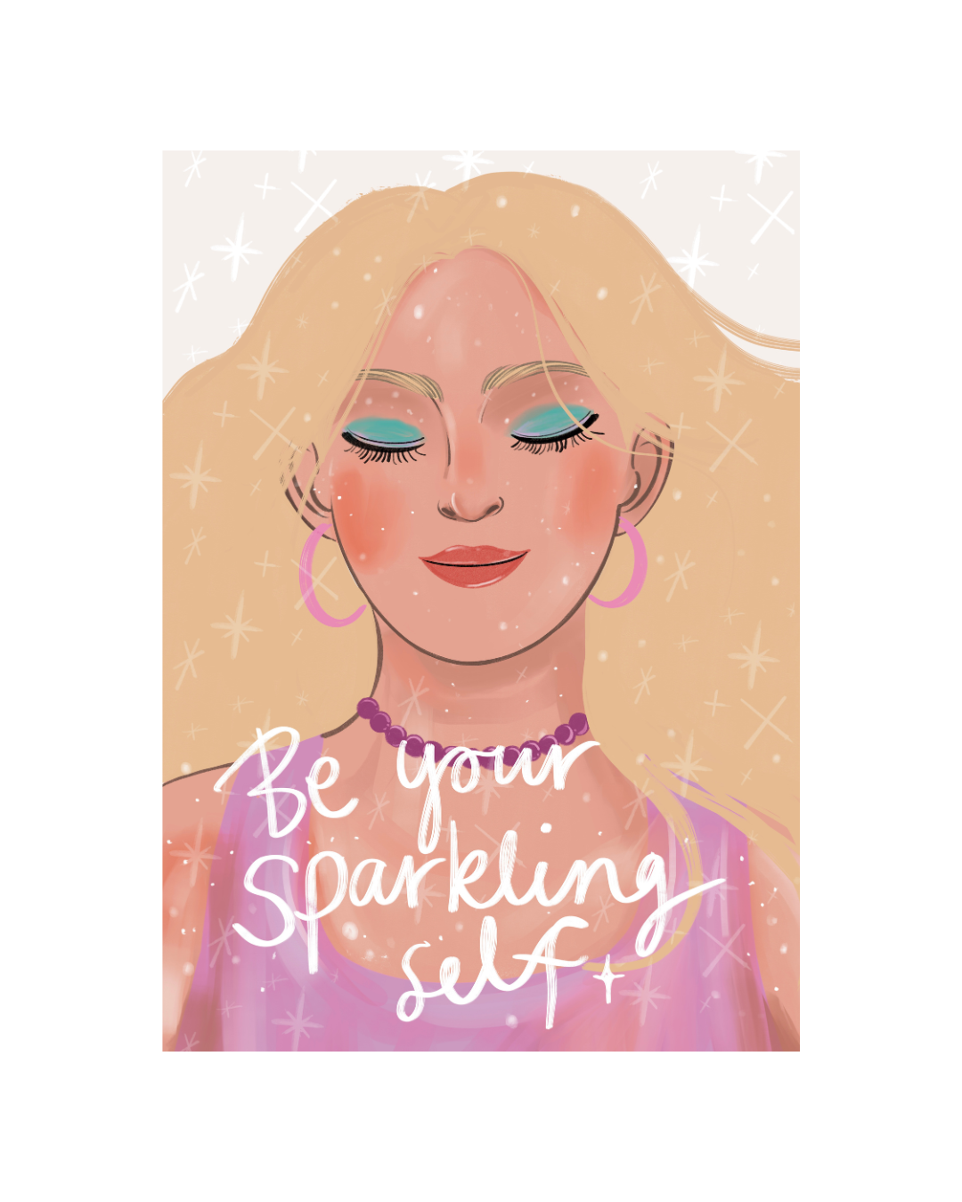 Be Your Sparkling Self -Postikortti