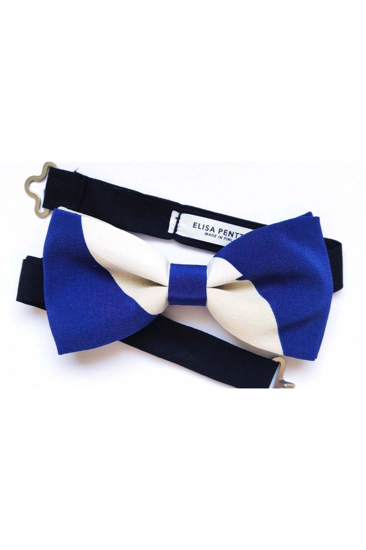 January Bow, White/Blue