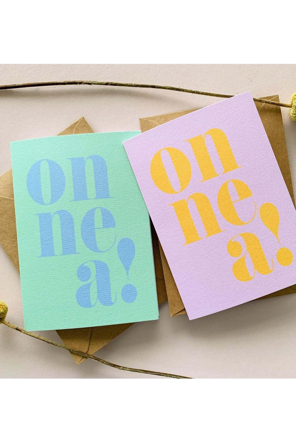 Onnea - kaksiosainen kortti