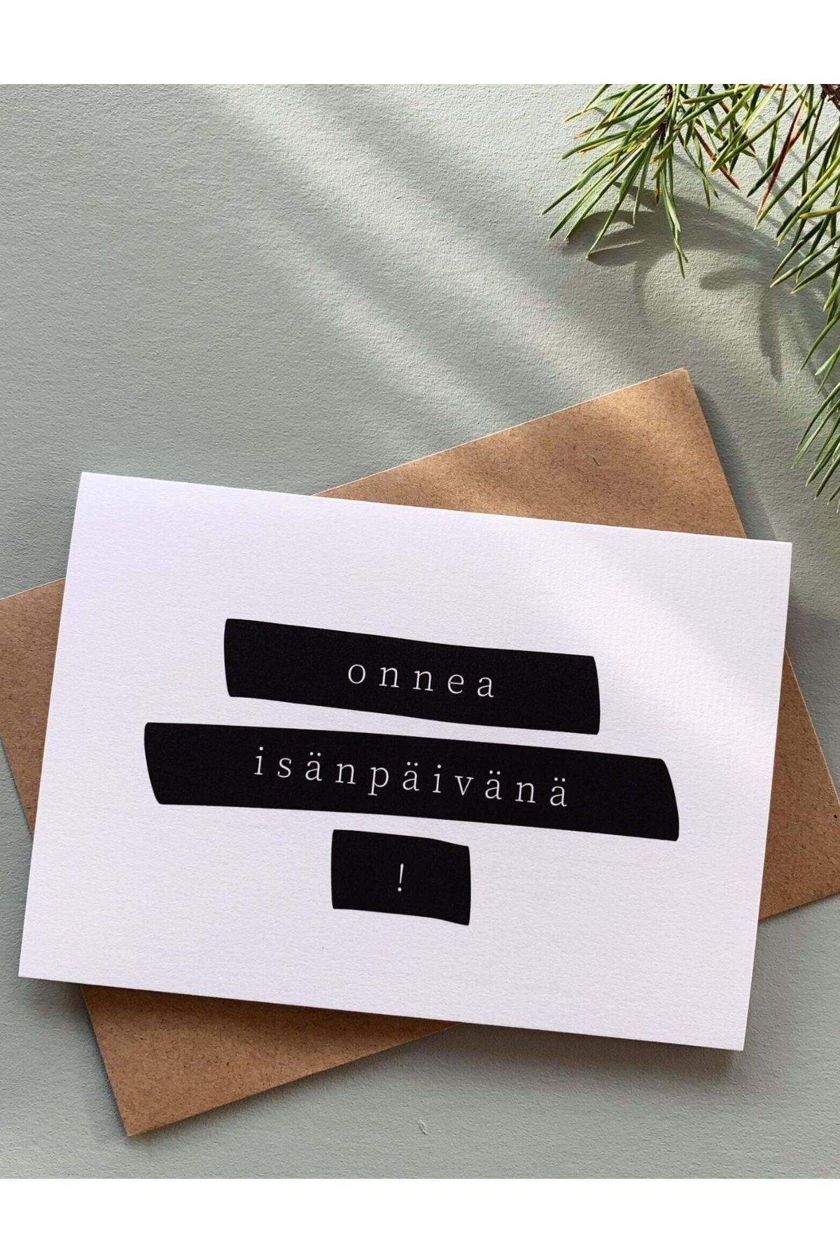 Onnea isänpäivänä - kaksiosainen kortti