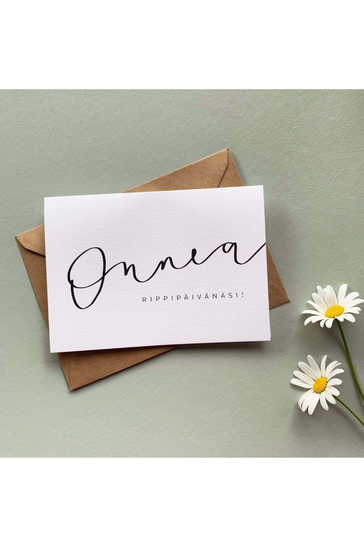 Onnea rippipäivänäsi - kaksiosainen kortti
