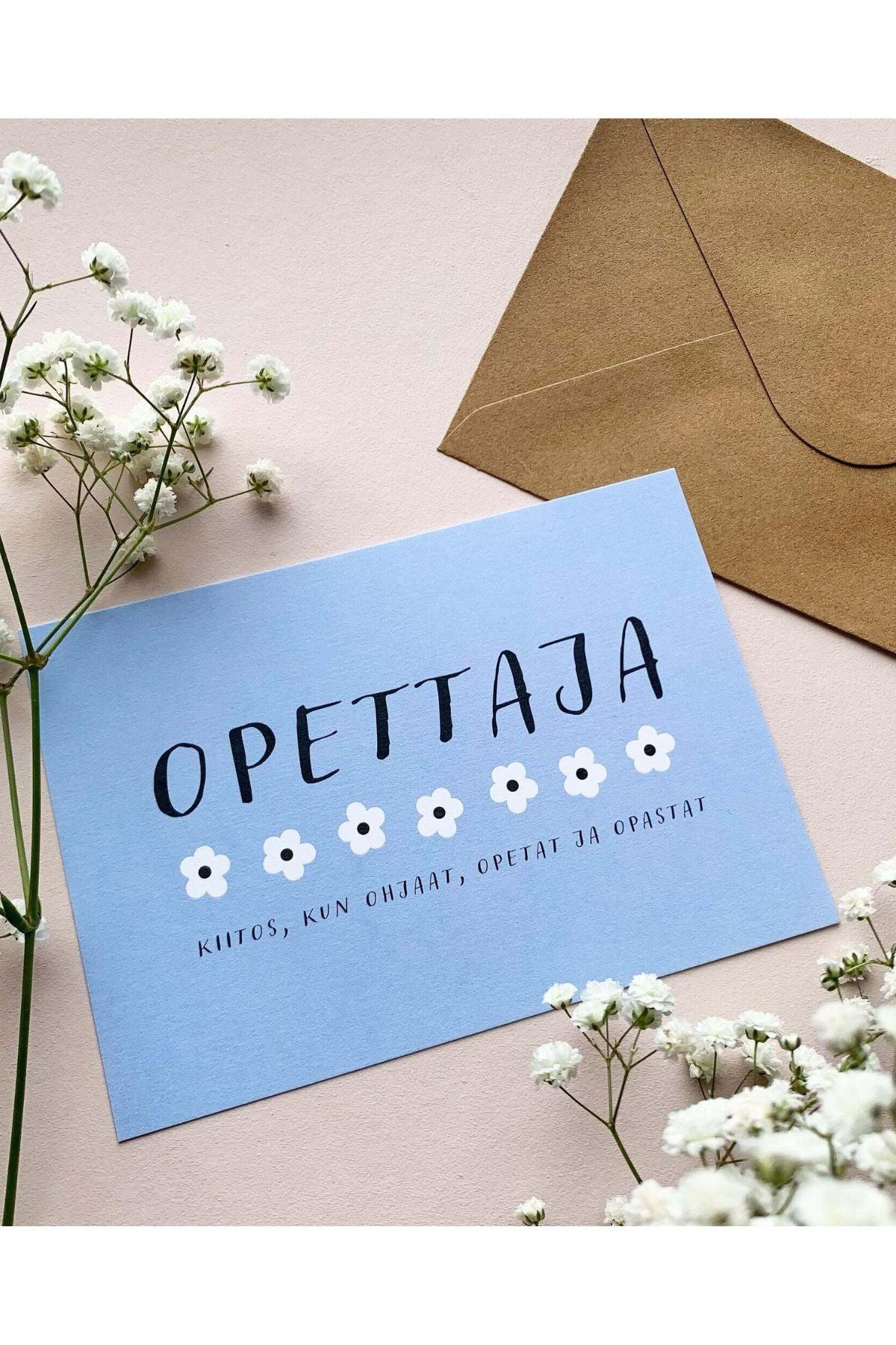 Opettaja - postikortti