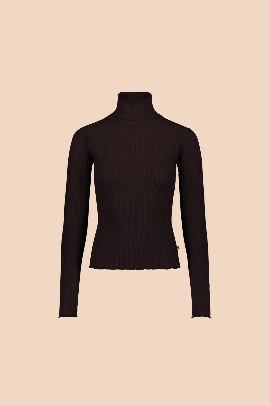 Rib Rollneck, Chocolate