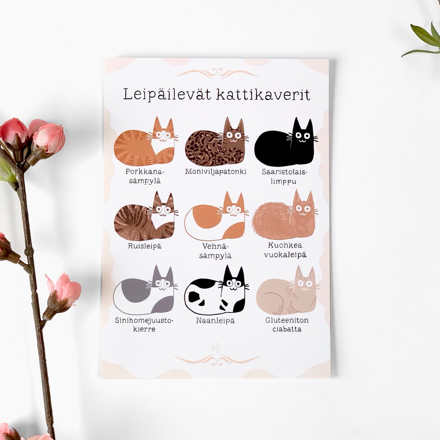 Leipäilevät Kattikaverit Postikortti