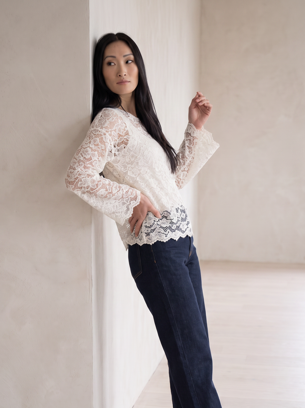 Relaxed Lace Long Sleeve - Soft Hug