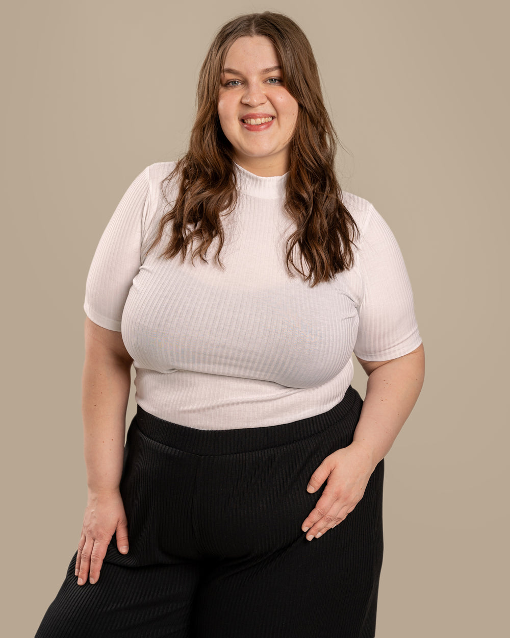 Ribbi T-paita, valkoinen