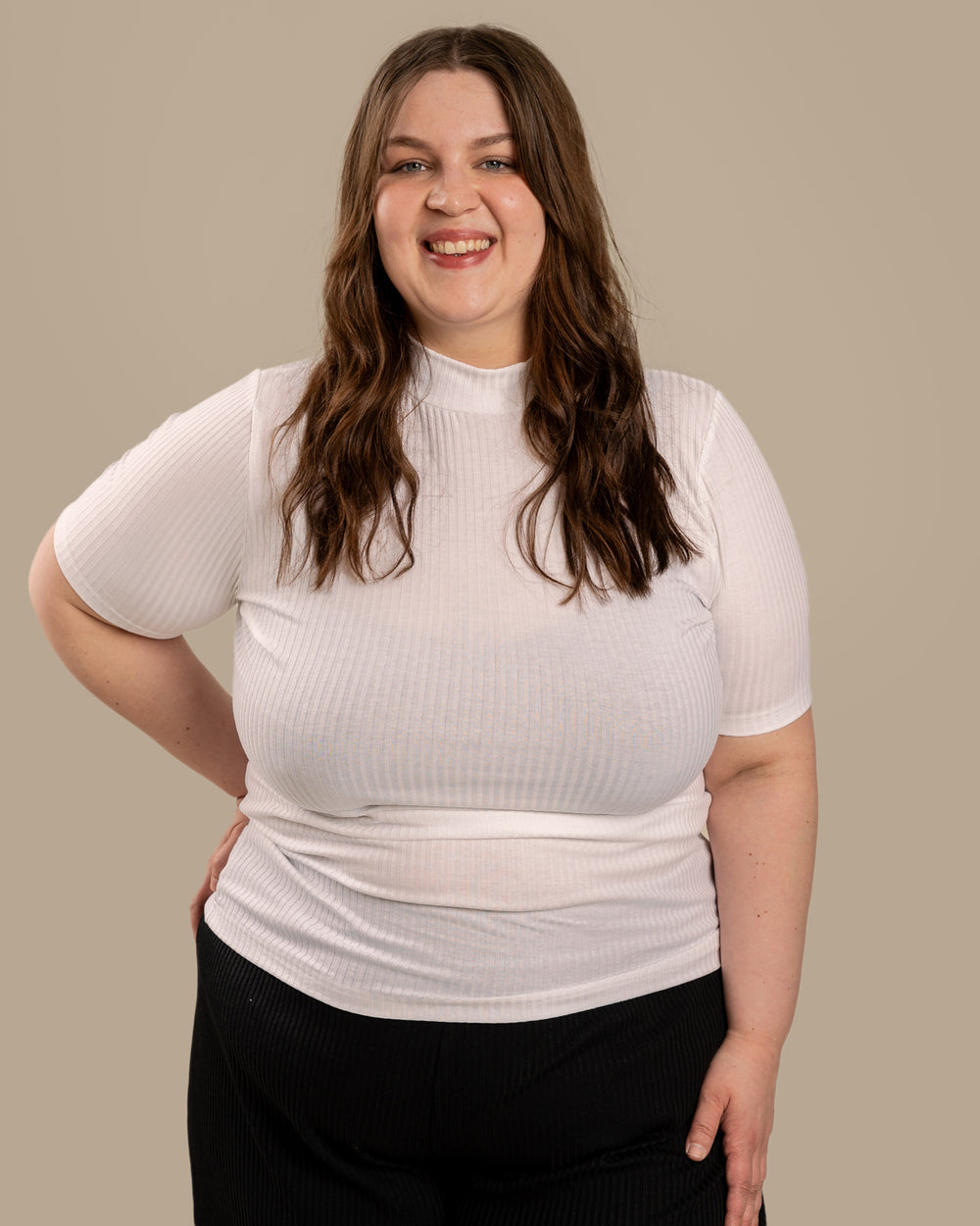 Ribbi T-paita, valkoinen