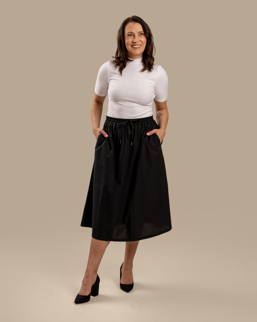 Ribbi T-paita, valkoinen