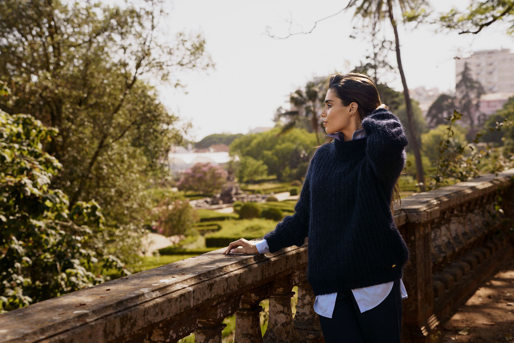 Robin Mohair Knit, Musta