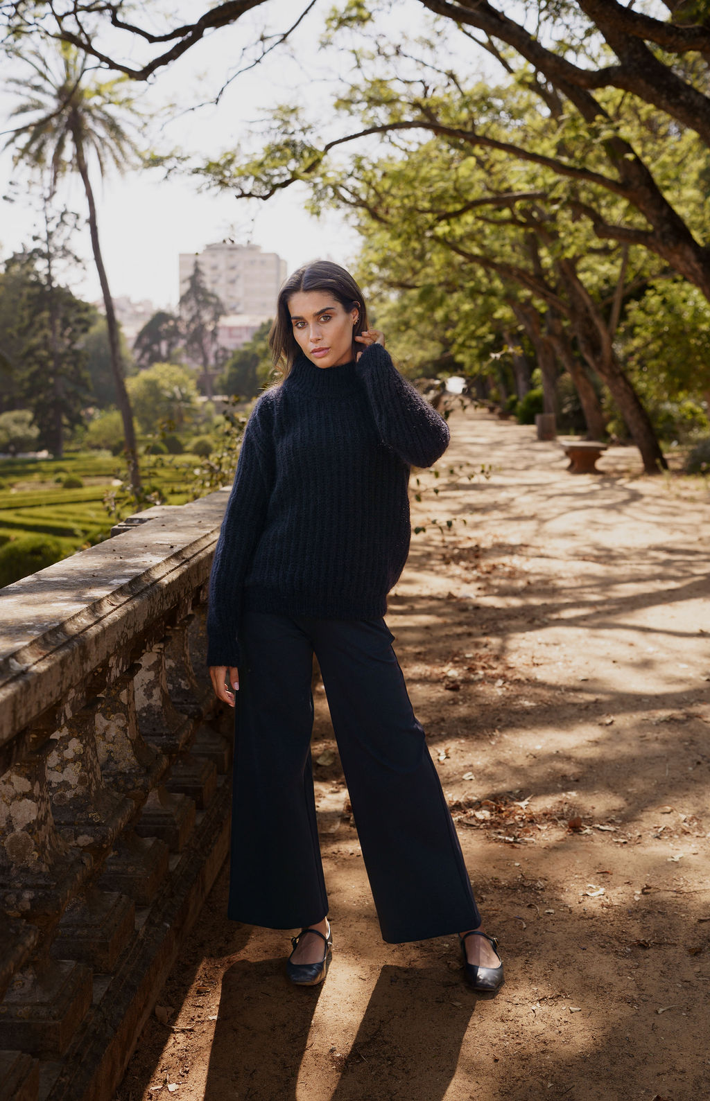 Robin Mohair Knit, Musta