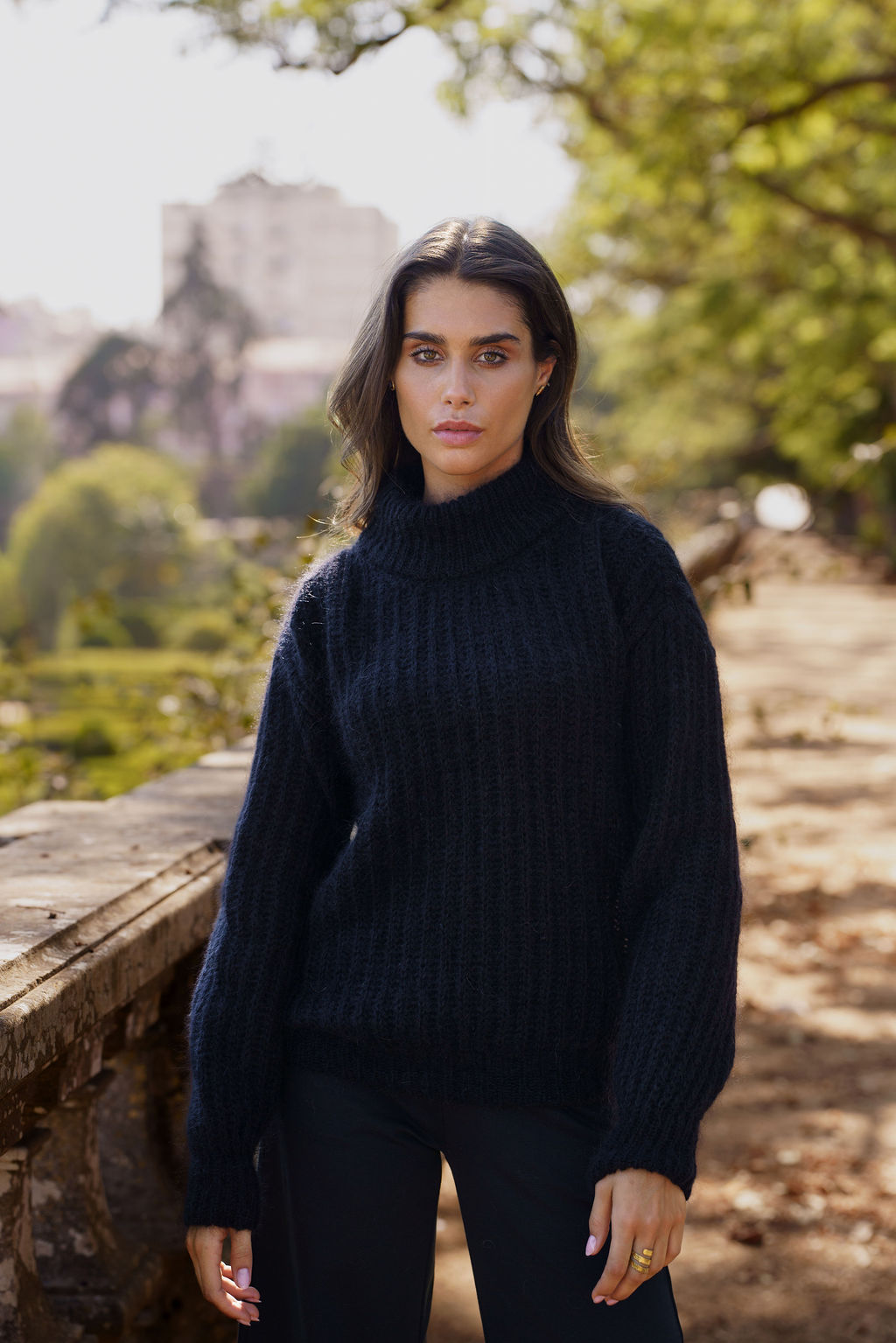 Robin Mohair Knit, Musta