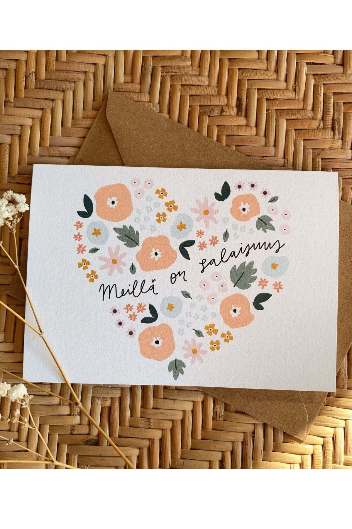 Salaisuus - kaksiosainen kortti