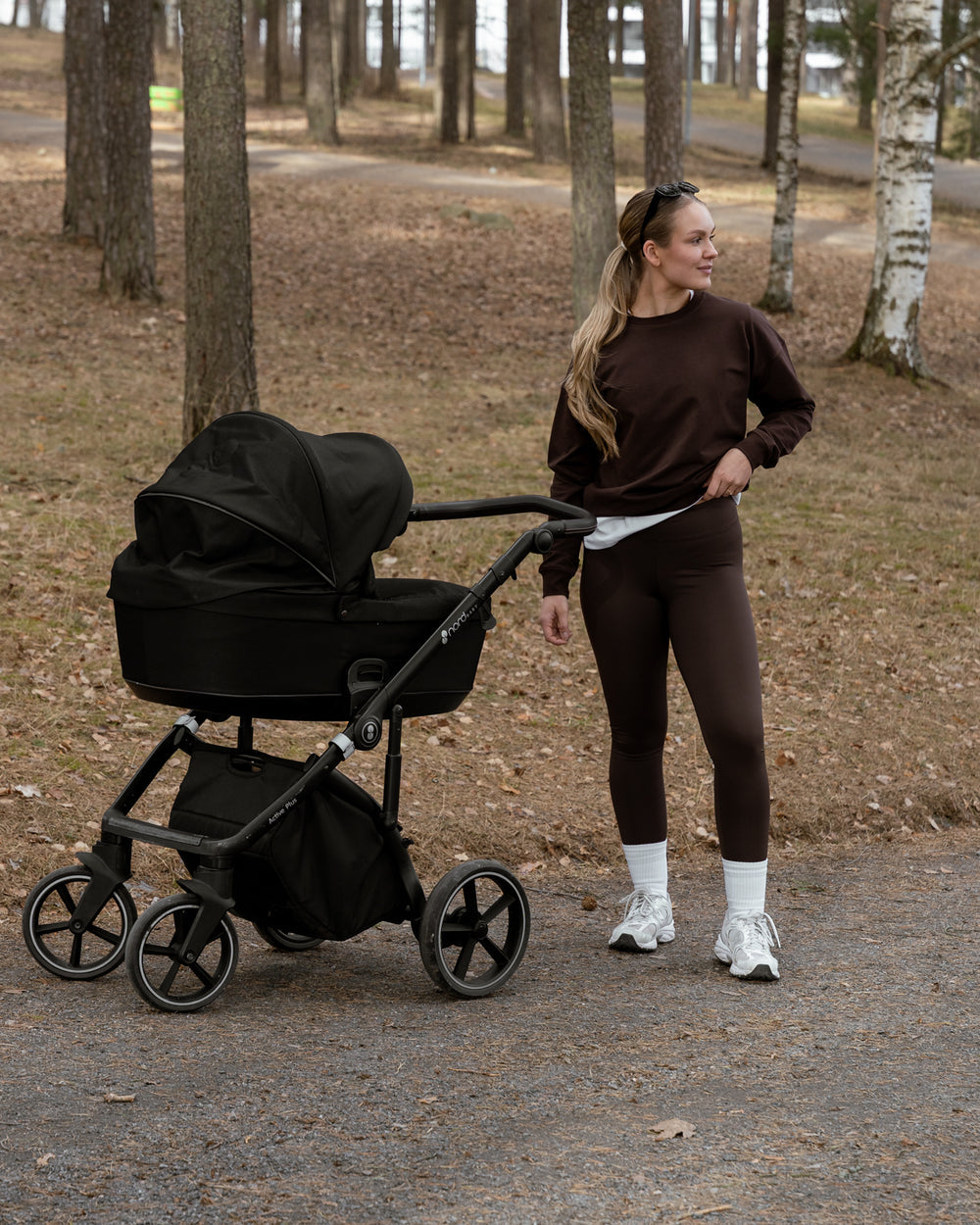 Leggingsit, tummanruskea