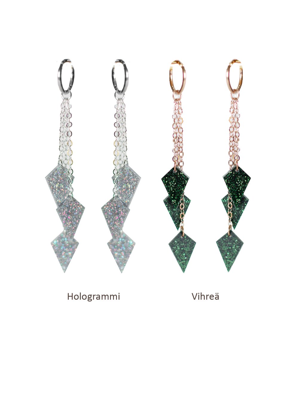 Trio Shard Glitter Korvakorut