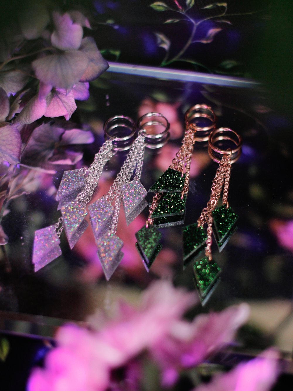 Trio Shard Glitter Korvakorut