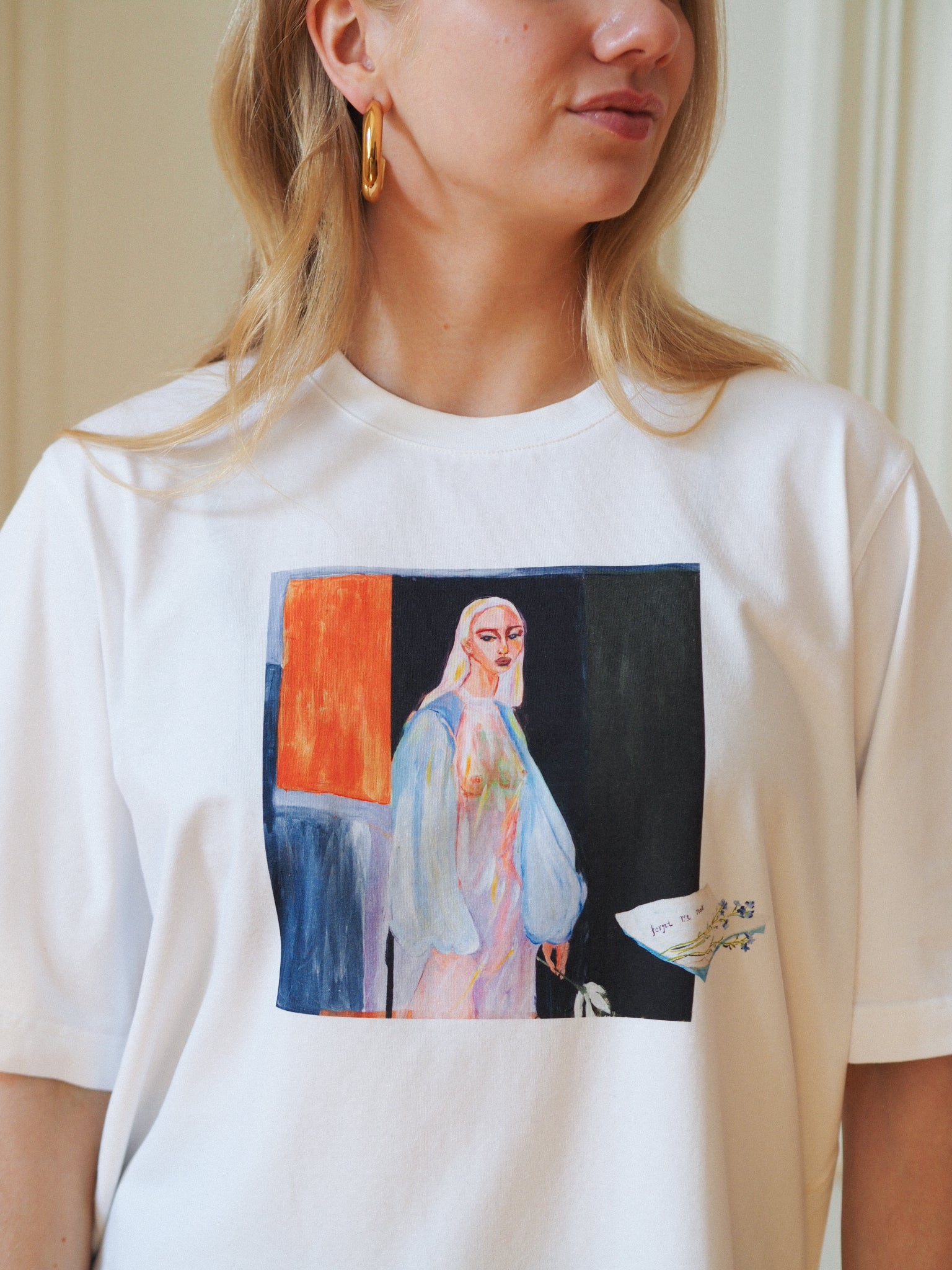 Forget Me Not Boxy Tee, White