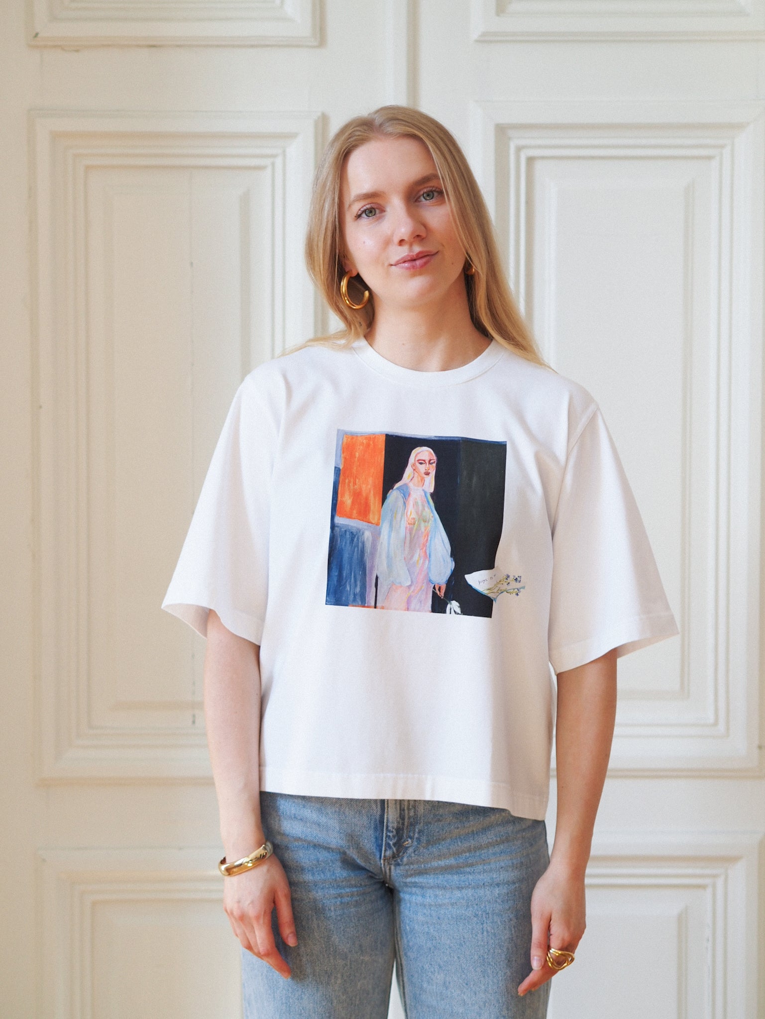 Forget Me Not Boxy Tee, White