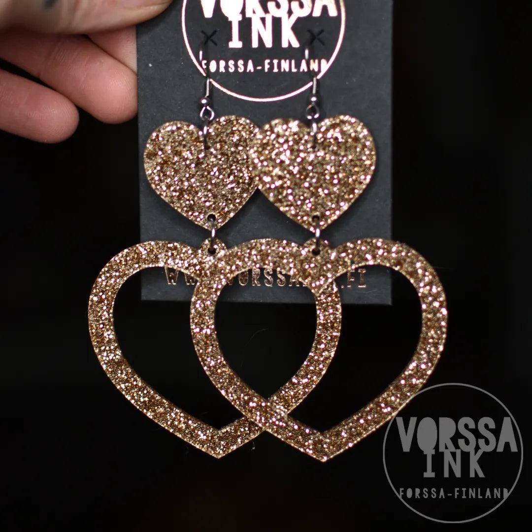 Double Love Glitteri Korvakorut